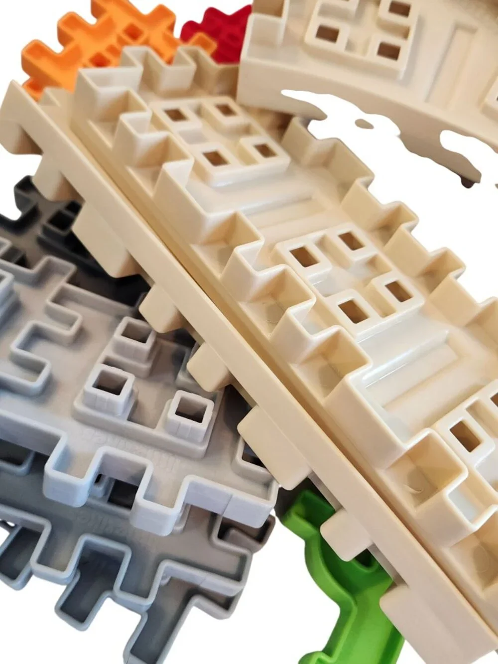 Retired Little Tikes Waffle Blocks Steam Train 81 Pieces NOT COMPLETE